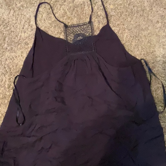 Alya Purple Blouse size Large with Buttons - Picture 3 of 4